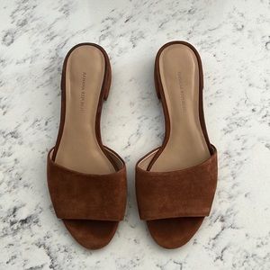 Banana Republic brown suede slides